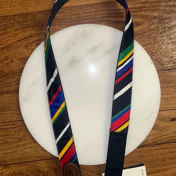 Polo by Ralph Lauren ~Men’s Size Small ~ USA Striped Multicolor Tennis Belt ~New Belts